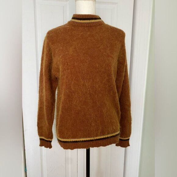 1950s/60s Chocolate-Orange Knitted Sweater from The Brand Black & White - Picture 3 of 10